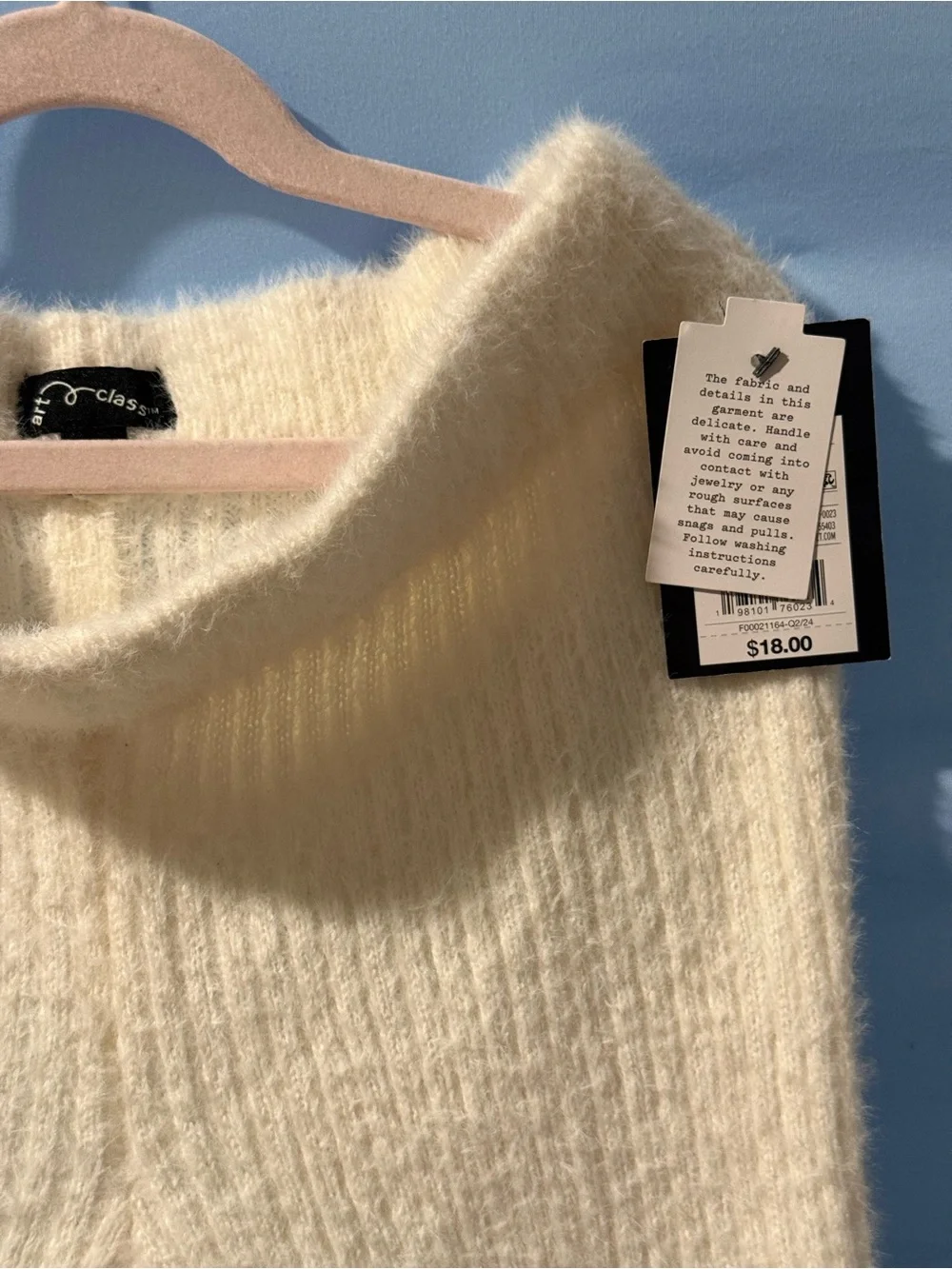 Art Class Girls Fuzzy Knit Flare Pants Size L 10/12 Cream Ivory NWT Soft Cozy